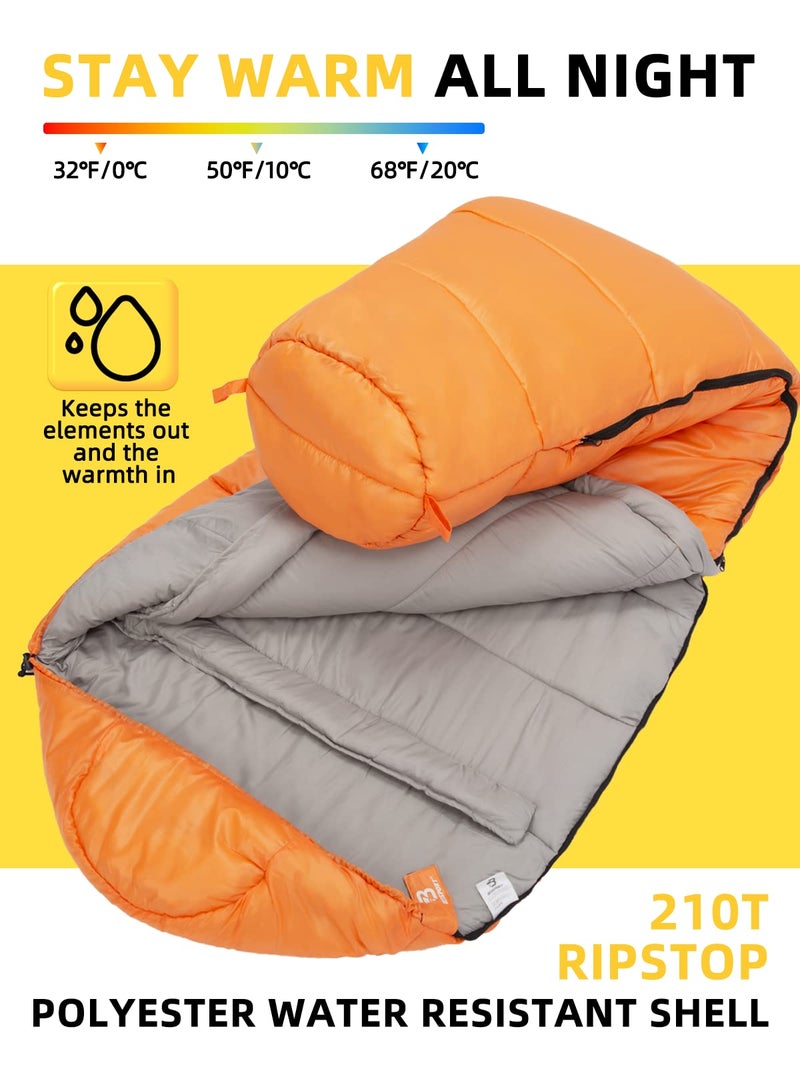 Bessport Mummy Sleeping Bag | 15-45 â„‰ Extreme 3-4 Season Sleeping Bag for Adults Cold Weatherâ€“ Warm and Washable, for Hiking Traveling & Outdoor Activities - Image 3